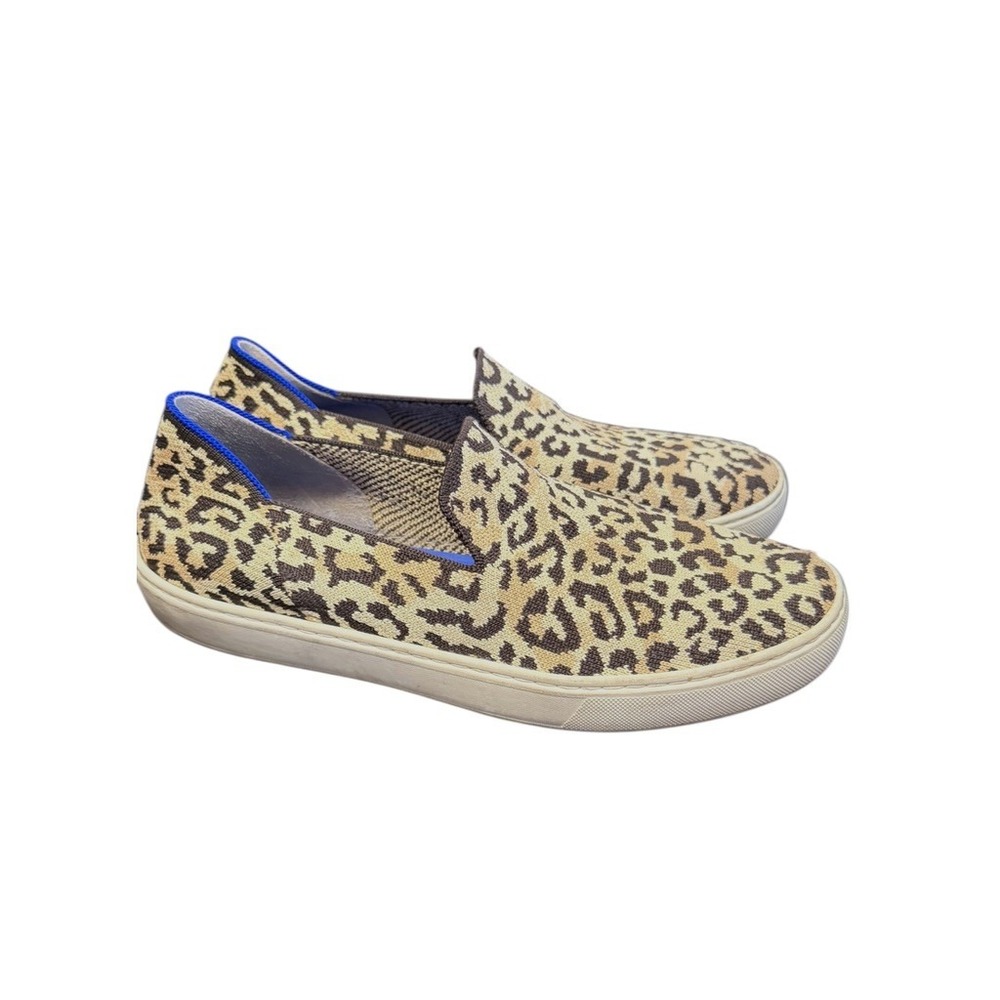Rothy's Leopard Print Slip On Loafer Flats Women's Shoes 10.5 Casual Lightweight
